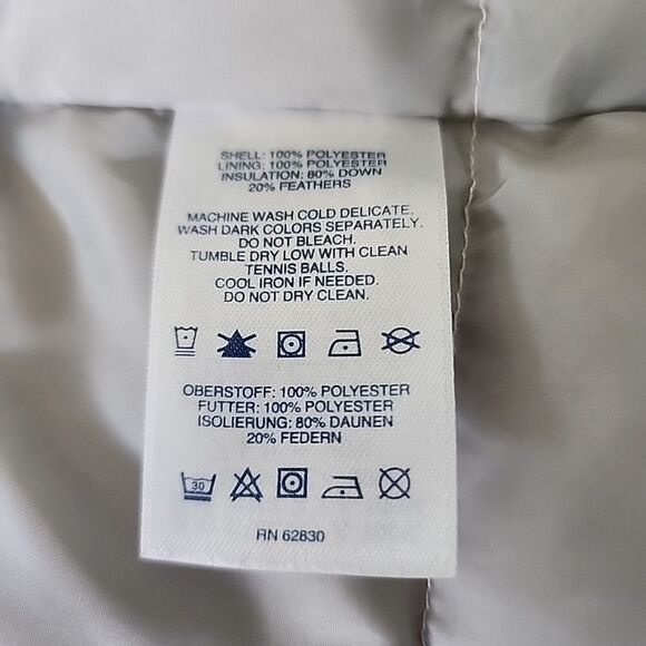 Lands End Packable Puffer Jacket Floral Print Womens Size L Down Filled Coat - Picture 4 of 6